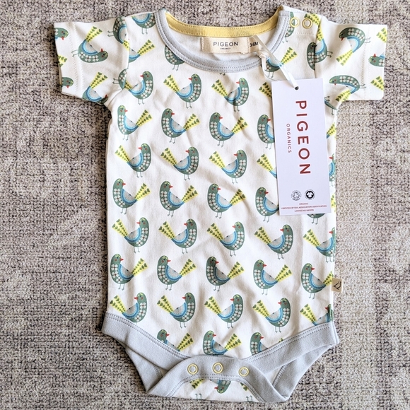 Bundle European Organic Cotton Bodysuits Animal Print Fox Rabbit Hedgehog Pigeon - Picture 2 of 13